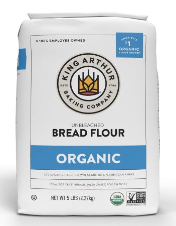 Organic King Arthur bread flour, ideal for baking, known for its high quality and exceptional performance in bread making
